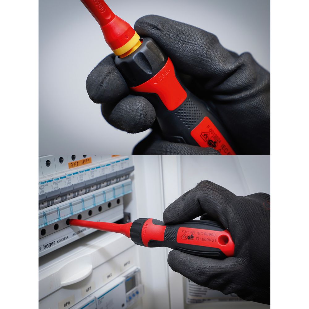 VDE screwdriver set with interchangeable heads, 13pcs VDE screwdriver set with interchangeable heads, 13pcs