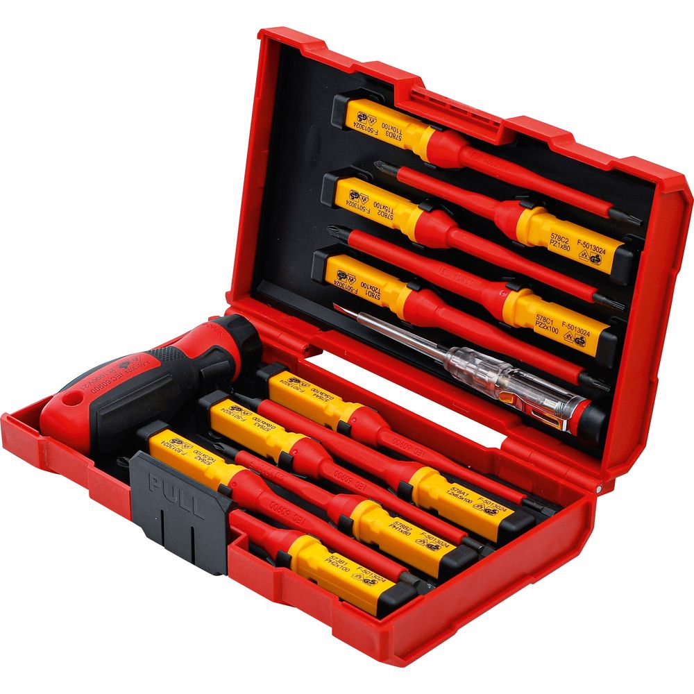 VDE screwdriver set with interchangeable heads, 13pcs VDE screwdriver set with interchangeable heads, 13pcs