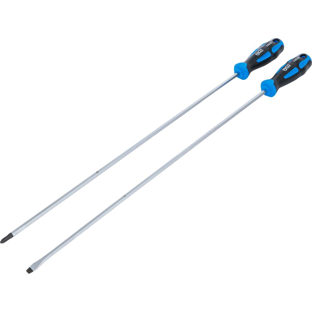 Extra long screwdriver set, SL6 & PH2, 450mm, 2pcs Extra long screwdriver set, SL6 & PH2, 450mm, 2pcs