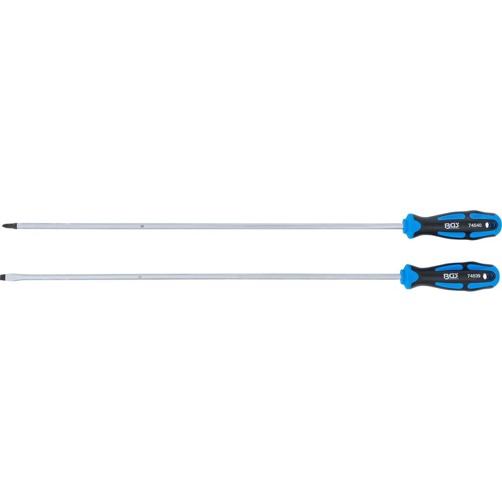 Extra long screwdriver set, SL6 & PH2, 450mm, 2pcs Extra long screwdriver set, SL6 & PH2, 450mm, 2pcs