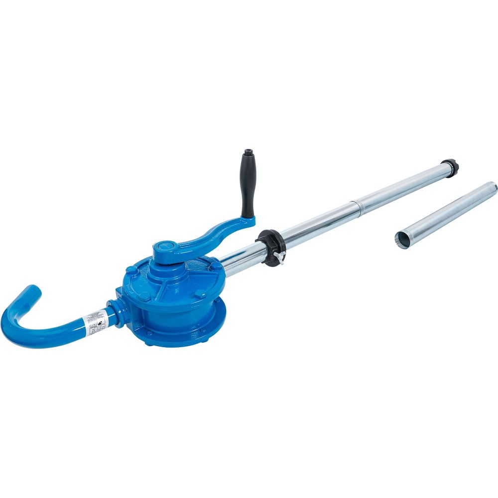 Rotary drum pump with barrel adaptor Rotary drum pump with barrel adaptor