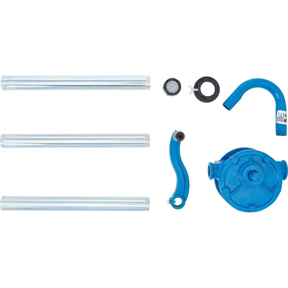 Rotary drum pump with barrel adaptor Rotary drum pump with barrel adaptor