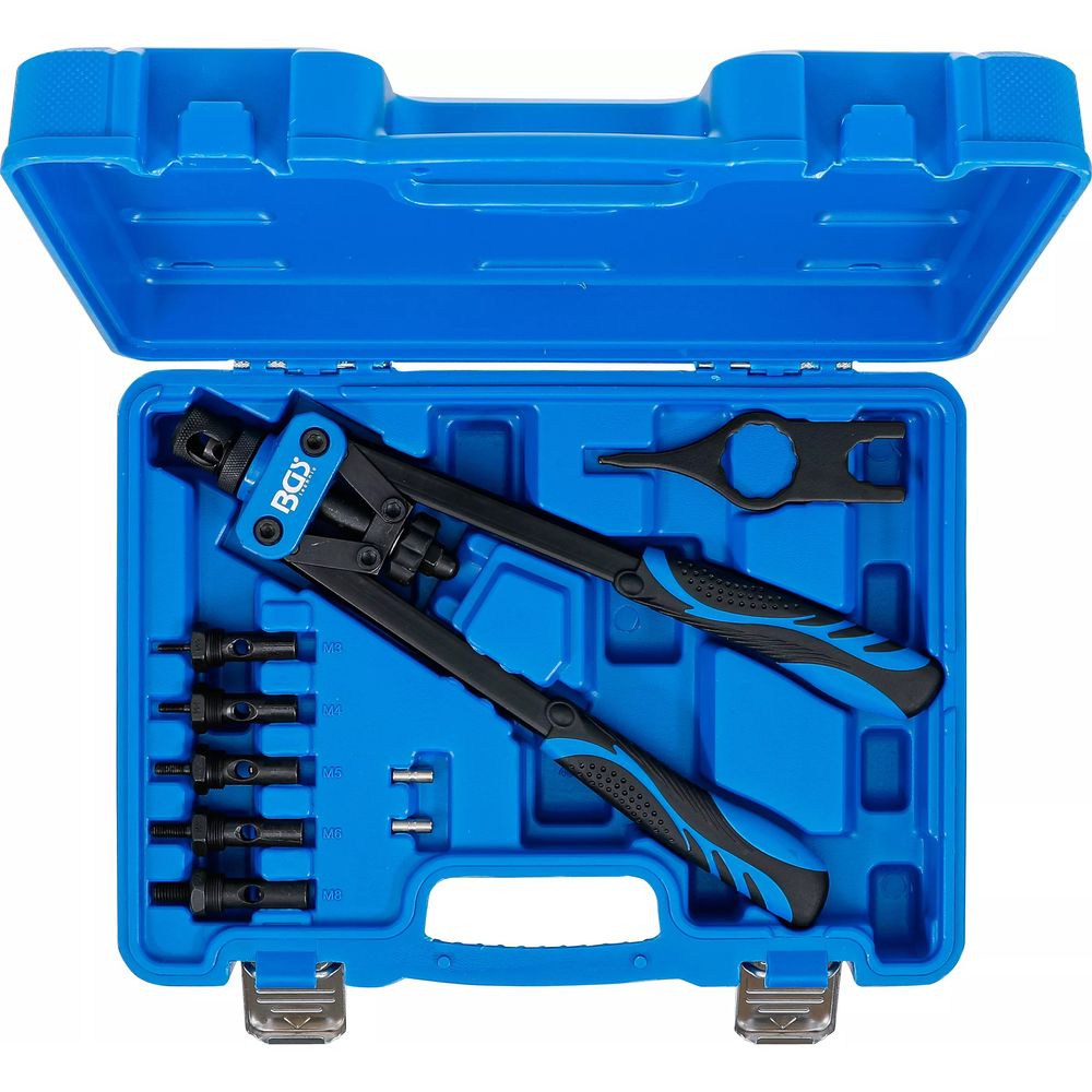 Blindnietmutternzange Set M3–M8, 7-tlg. Blindnietmutternzange Set M3–M8, 7-tlg.
