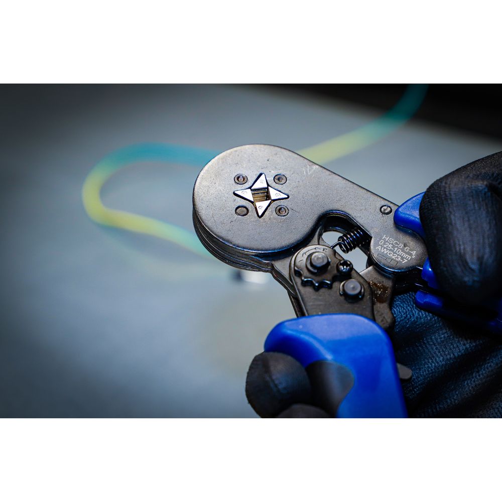Crimpzange für Aderendhülsen 0,25–10mm² mit Sortiment an Kabelhülsen Crimpzange für Aderendhülsen 0,25–10mm² mit Sortiment an Kabelhülsen