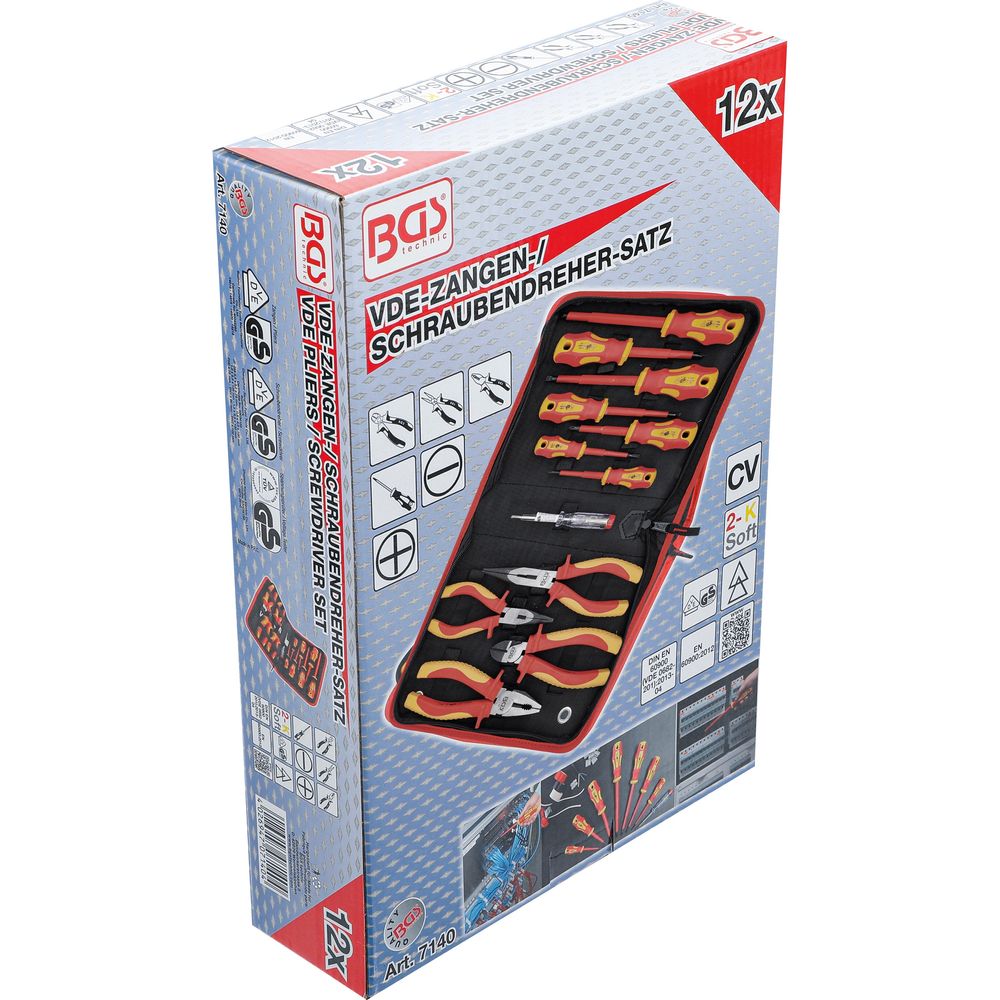 VDE Zangen- und Schraubendreher-Set, 12-tlg. VDE Zangen- und Schraubendreher-Set, 12-tlg.
