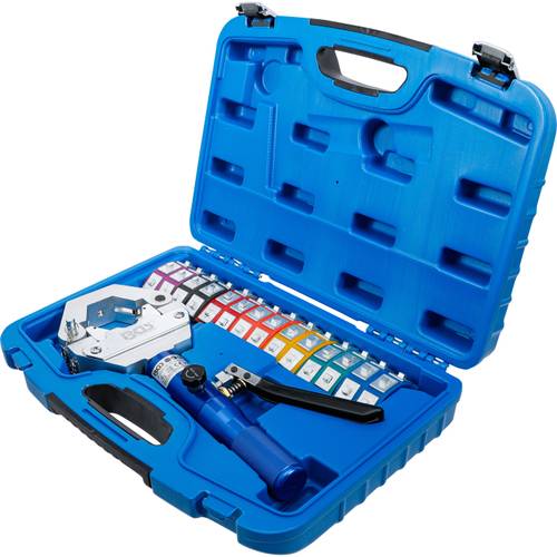 Hydraulic crimping pliers set for hose press connections Hydraulic crimping pliers set for hose press connections