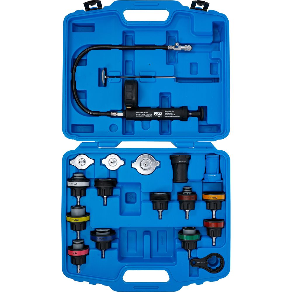 Radiator Pressure and Cooling System Tester, 18 pcs. Radiator Pressure and Cooling System Tester, 18 pcs.