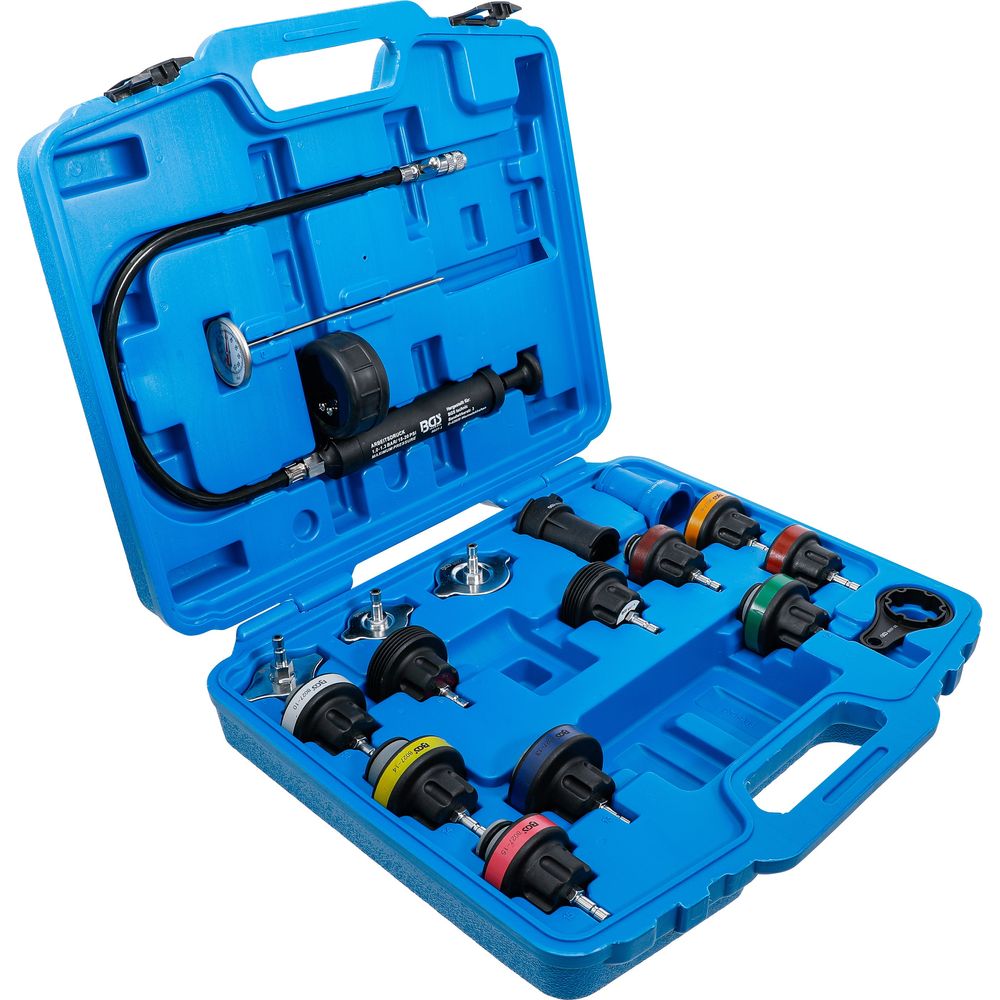 Radiator Pressure and Cooling System Tester, 18 pcs. Radiator Pressure and Cooling System Tester, 18 pcs.