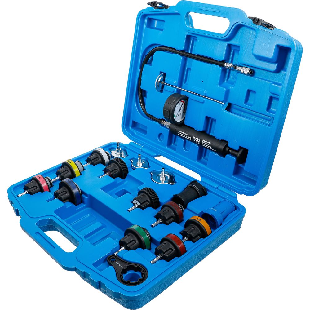 Radiator Pressure and Cooling System Tester, 18 pcs. Radiator Pressure and Cooling System Tester, 18 pcs.