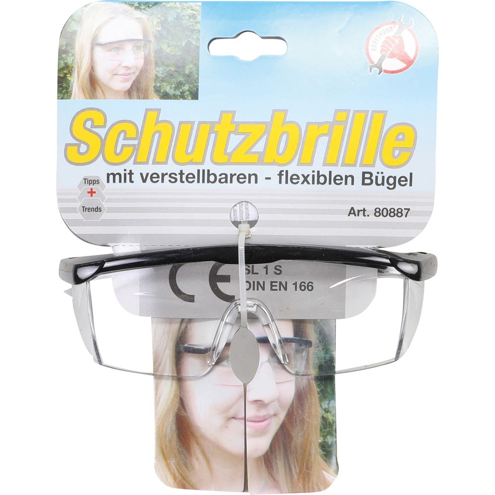 Safety Glasses with Adjustable Temples, transparent Safety Glasses with Adjustable Temples, transparent