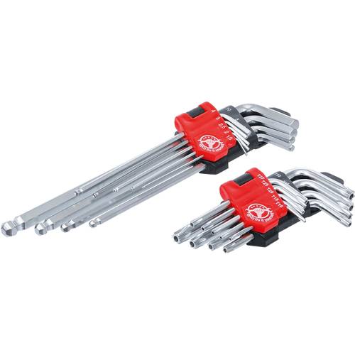 L-Type Wrench Set, long, T-Star (for Torx) T10 - T50 / Internal Hexagon 1.5 - 10 mm, 18 pcs. L-Type Wrench Set, long, T-Star (for Torx) T10 - T50 / Internal Hexagon 1.5 - 10 mm, 18 pcs.