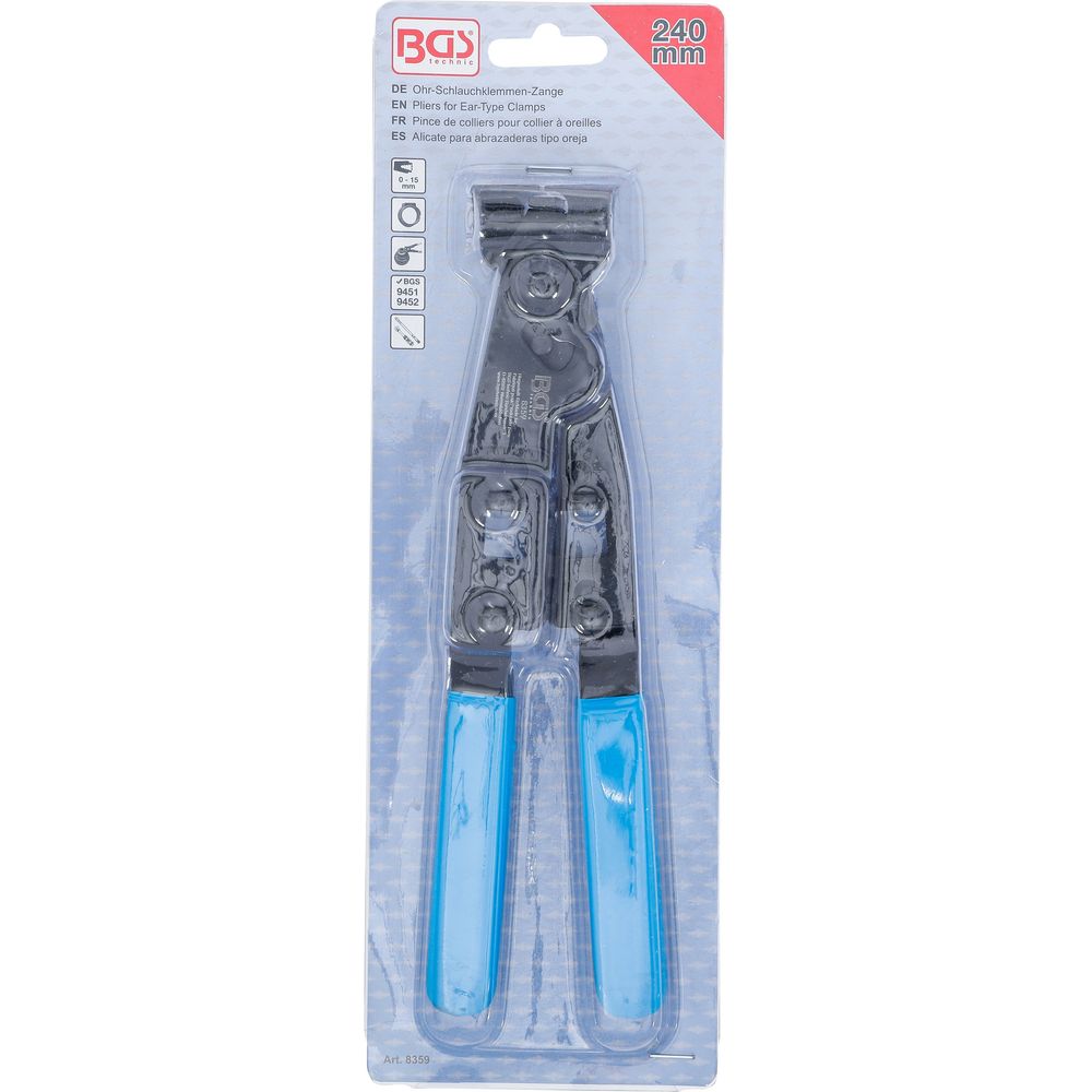 Pliers for Ear-Type Clamps, 240 mm Pliers for Ear-Type Clamps, 240 mm
