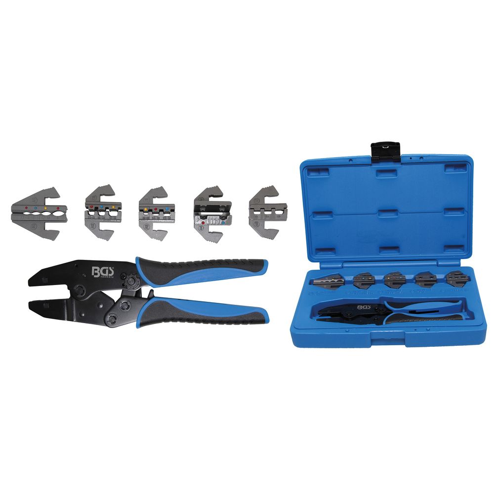 Crimpzangen-Set mit 5 Backenpaaren Crimpzangen-Set mit 5 Backenpaaren