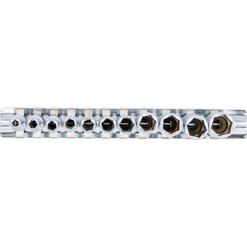 Deep hex socket set, 6.3mm (1/4") drive, 4–13mm, 11pcs Deep hex socket set, 6.3mm (1/4") drive, 4–13mm, 11pcs