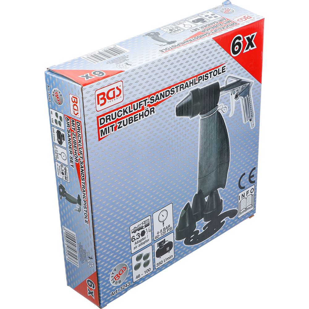 Pneumatic sandblaster with accessories Pneumatic sandblaster with accessories