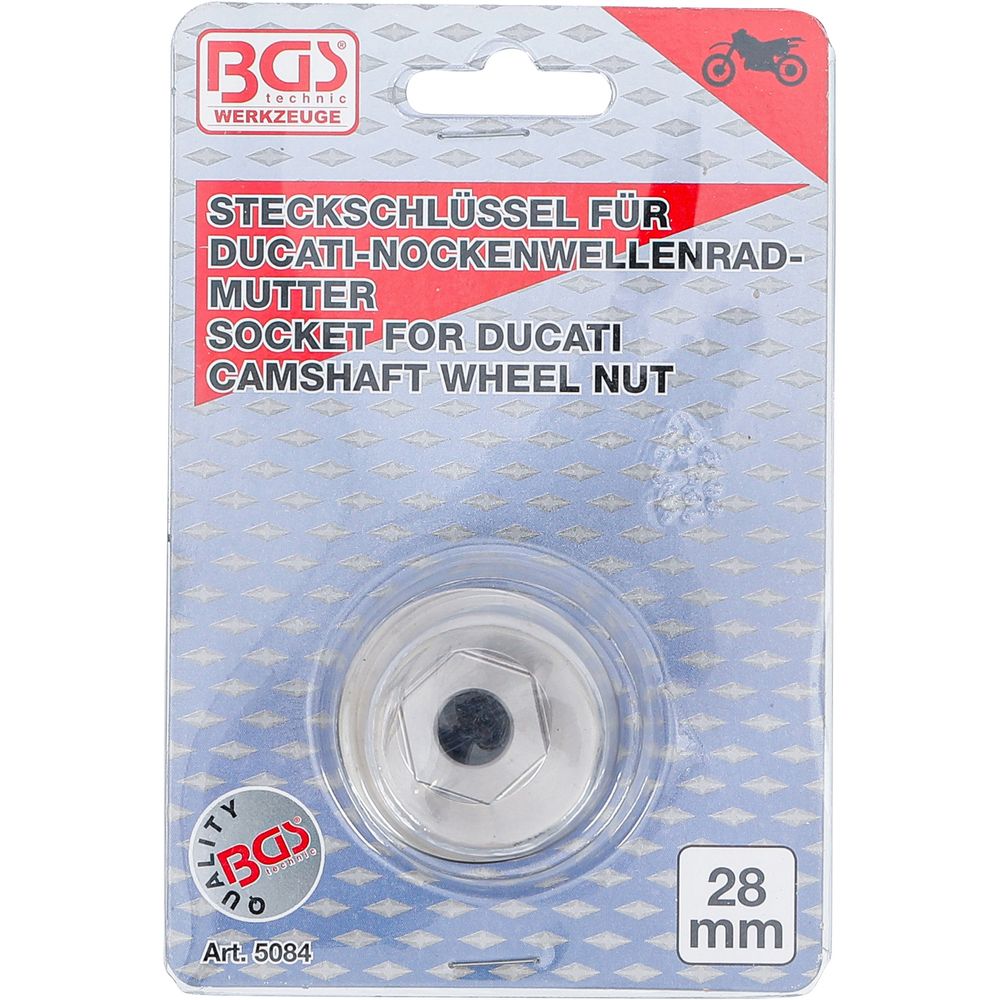 Spezial-Stecknuss für Ducati-Riemenscheibenmutter, 28mm Spezial-Stecknuss für Ducati-Riemenscheibenmutter, 28mm