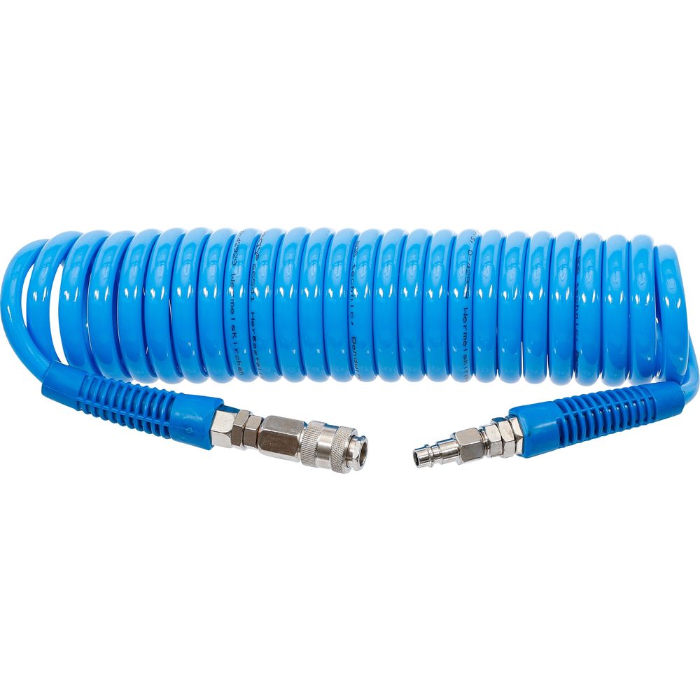 spiral air hose with 6.3mm (1/4") quick coupler, 6m spiral air hose with 6.3mm (1/4") quick coupler, 6m