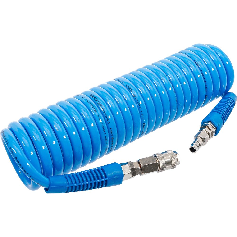 spiral air hose with 6.3mm (1/4") quick coupler, 6m spiral air hose with 6.3mm (1/4") quick coupler, 6m