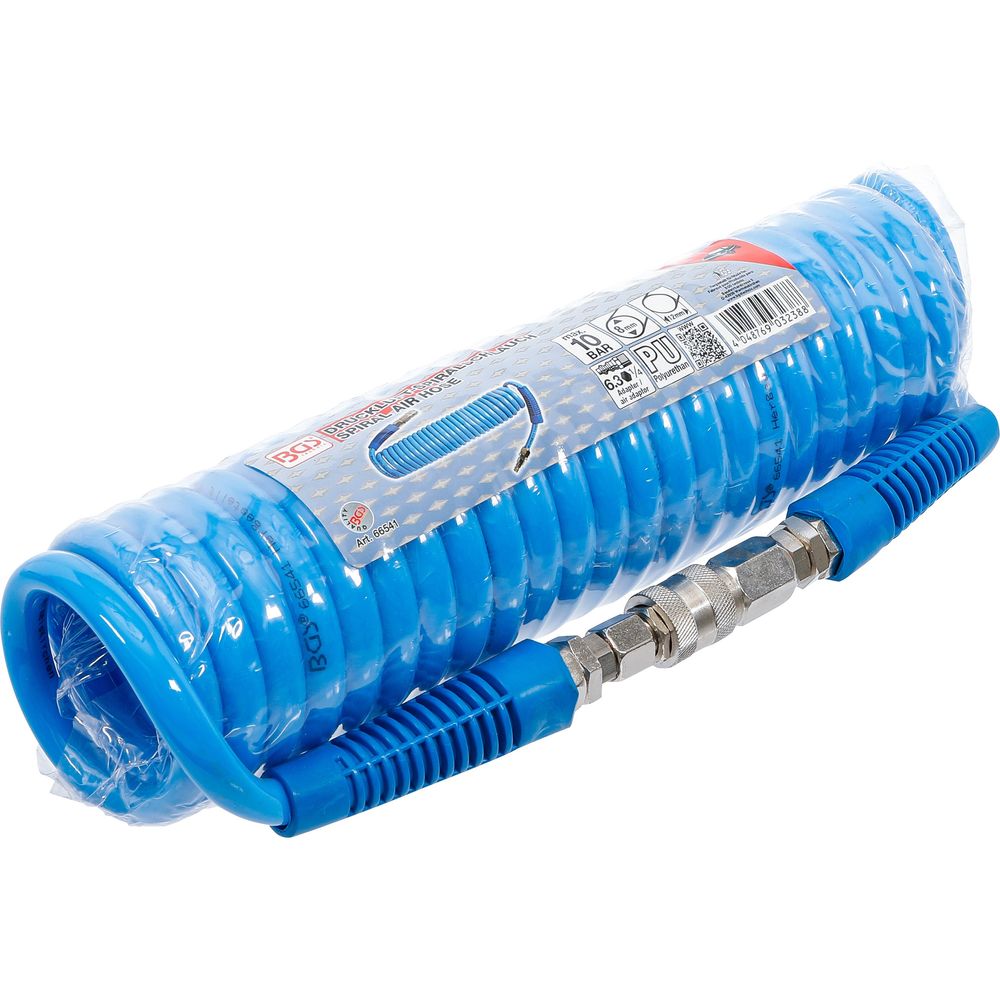 spiral air hose with 6.3mm (1/4") quick coupler, 6m spiral air hose with 6.3mm (1/4") quick coupler, 6m