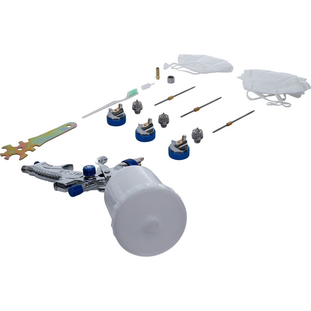 Air paint spray gun with 3 spray nozzles, 1.4–2.0mm Air paint spray gun with 3 spray nozzles, 1.4–2.0mm