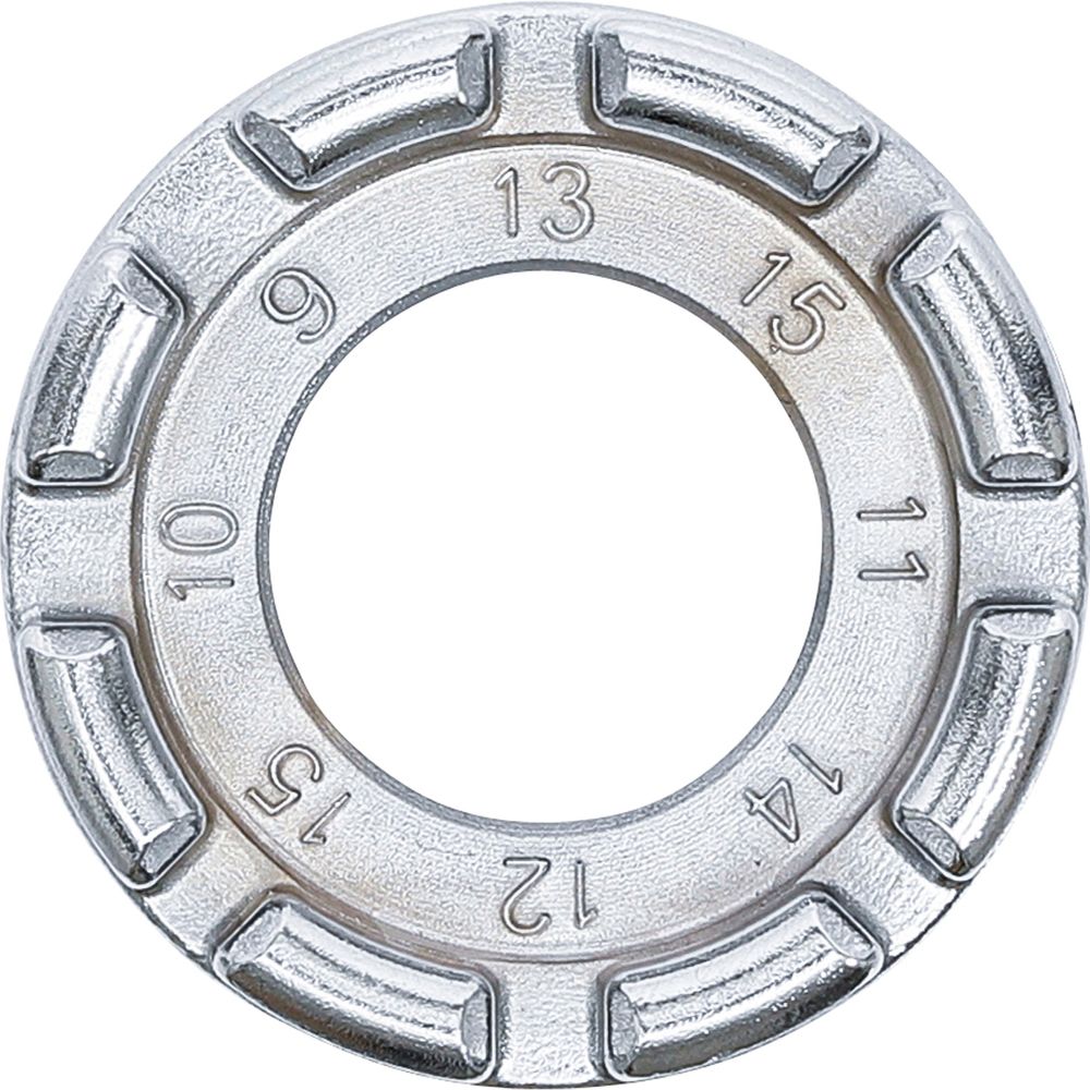 Spoke wrench 7 sizes for spoke nipples 9G-15G Spoke wrench 7 sizes for spoke nipples 9G-15G