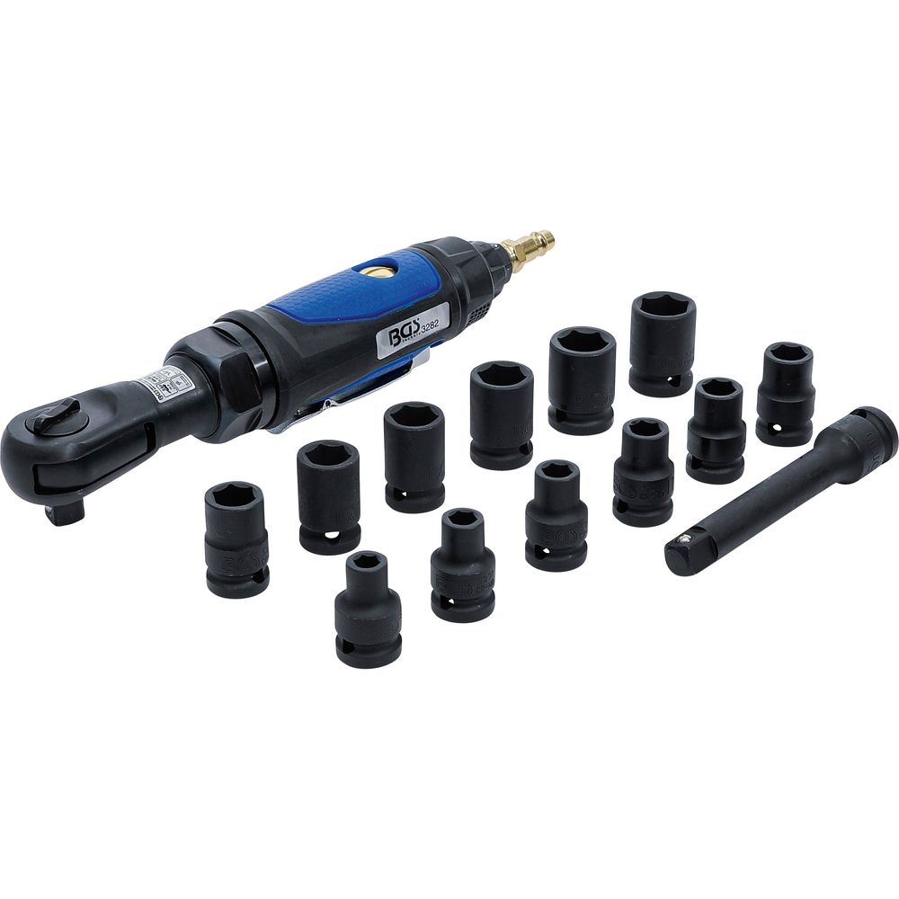 Air ratchet wrench set 12.5mm (1/2") 102Nm, 14pcs Air ratchet wrench set 12.5mm (1/2") 102Nm, 14pcs