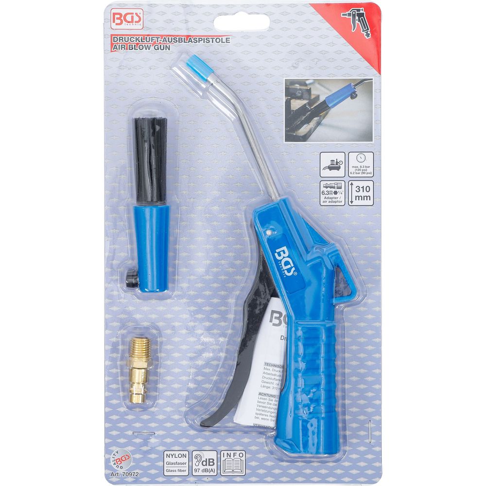 Air blow gun with brush Air blow gun with brush