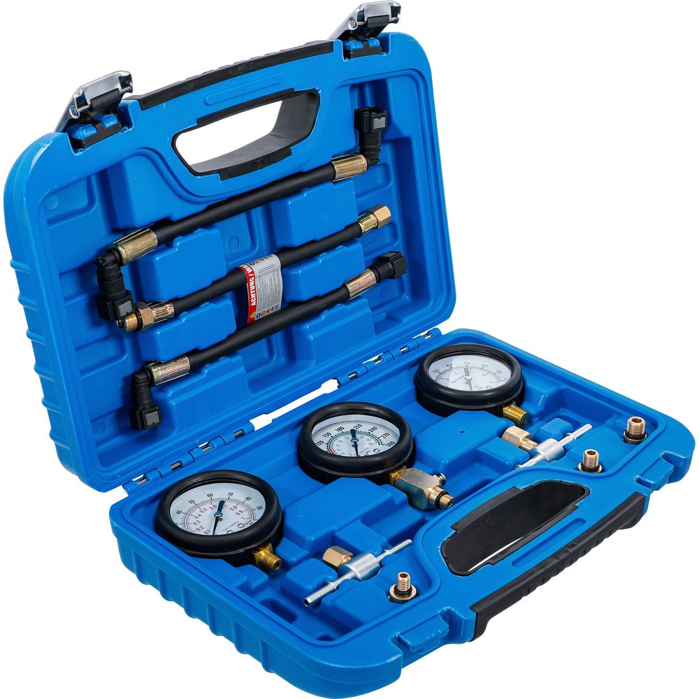 Kraftstoff- und Kompressionsdruck-Prüfset für Motorräder, 11-tlg. Kraftstoff- und Kompressionsdruck-Prüfset für Motorräder, 11-tlg.