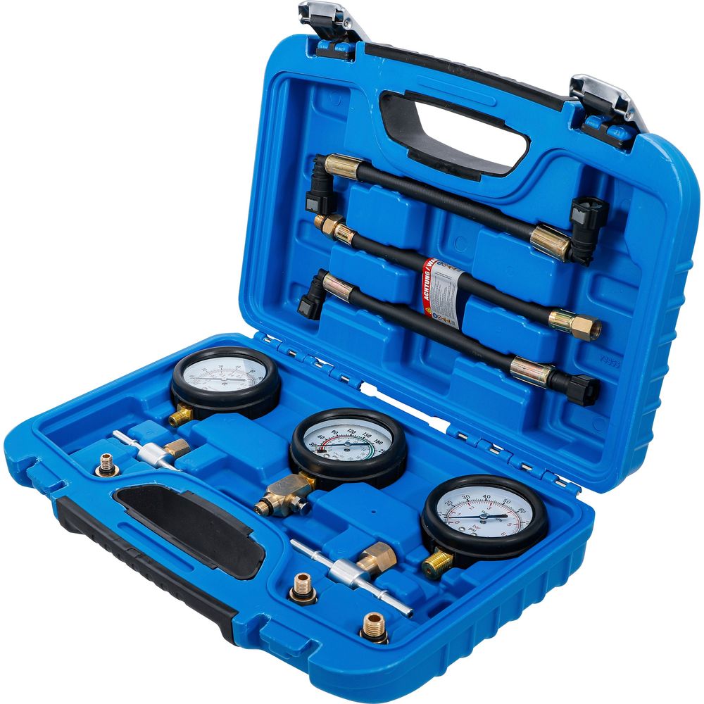 Kraftstoff- und Kompressionsdruck-Prüfset für Motorräder, 11-tlg. Kraftstoff- und Kompressionsdruck-Prüfset für Motorräder, 11-tlg.