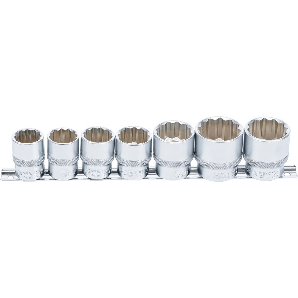 Socket set, 12-point 12.5 mm (1/2") drive 20-32 mm 7 pcs Socket set, 12-point 12.5 mm (1/2") drive 20-32 mm 7 pcs
