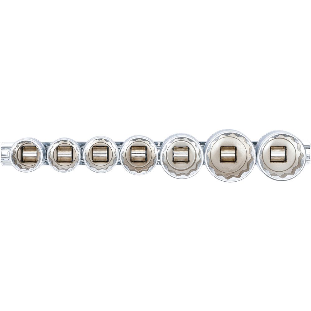 Socket set, 12-point 12.5 mm (1/2") drive 20-32 mm 7 pcs Socket set, 12-point 12.5 mm (1/2") drive 20-32 mm 7 pcs