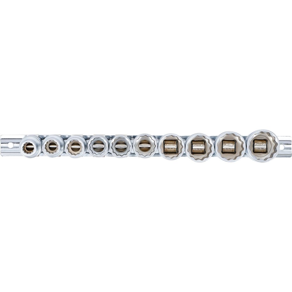 Socket set, 12-point 12.5 mm (1/2") drive inch sizes 10 pcs Socket set, 12-point 12.5 mm (1/2") drive inch sizes 10 pcs