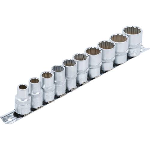 Socket set, 12-point 12.5 mm (1/2") drive inch sizes 10 pcs Socket set, 12-point 12.5 mm (1/2") drive inch sizes 10 pcs