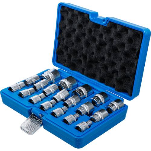 Socket set, hexagon 12.5 mm (1/2") drive 8-32 mm 19 pcs Socket set, hexagon 12.5 mm (1/2") drive 8-32 mm 19 pcs