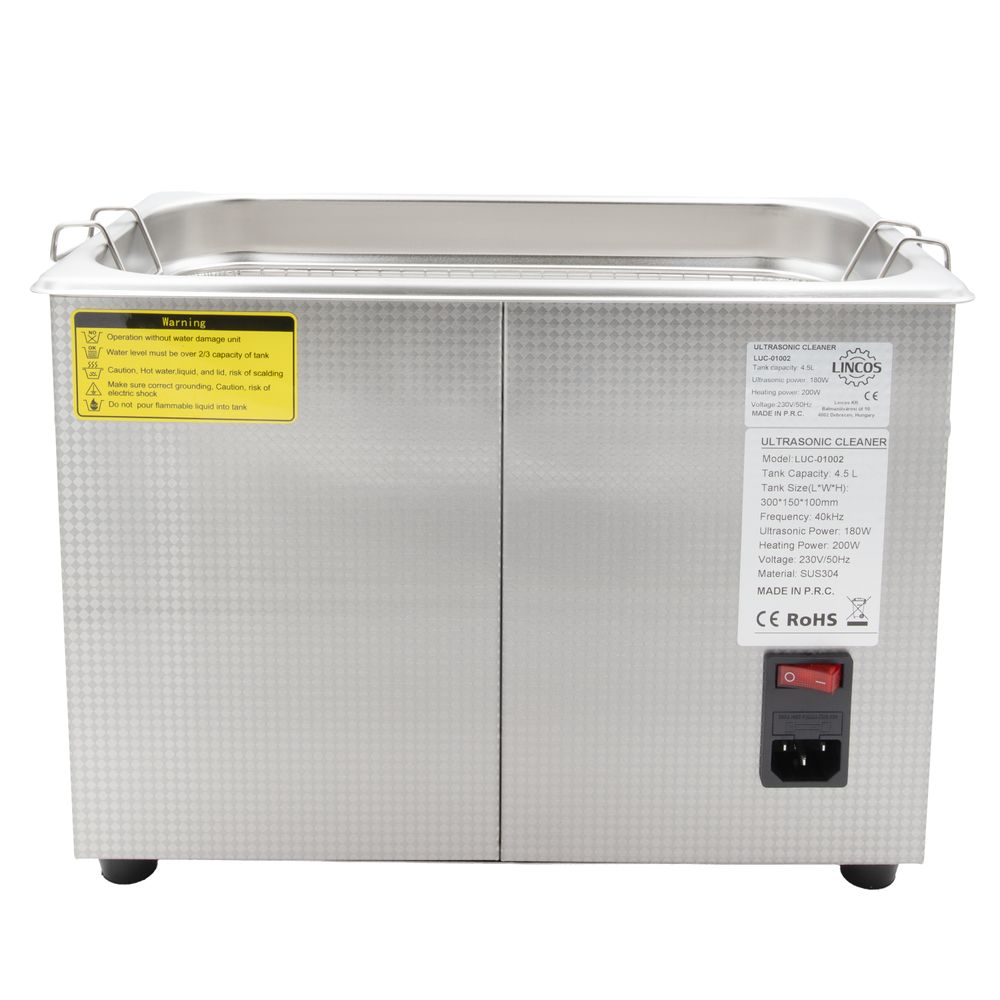 Ultrazvuková čistička 4.5l, 180W, 40KHz, 80°C Ultrazvuková čistička 4.5l, 180W, 40KHz, 80°C