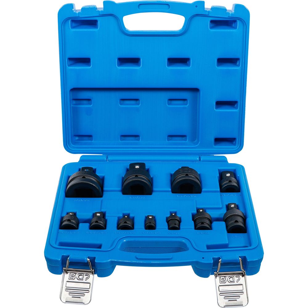 Schlagadapter- und Kardangelenk-Satz 6,3mm (1/4") - 25mm (1"), 11-tlg. Schlagadapter- und Kardangelenk-Satz 6,3mm (1/4") - 25mm (1"), 11-tlg.
