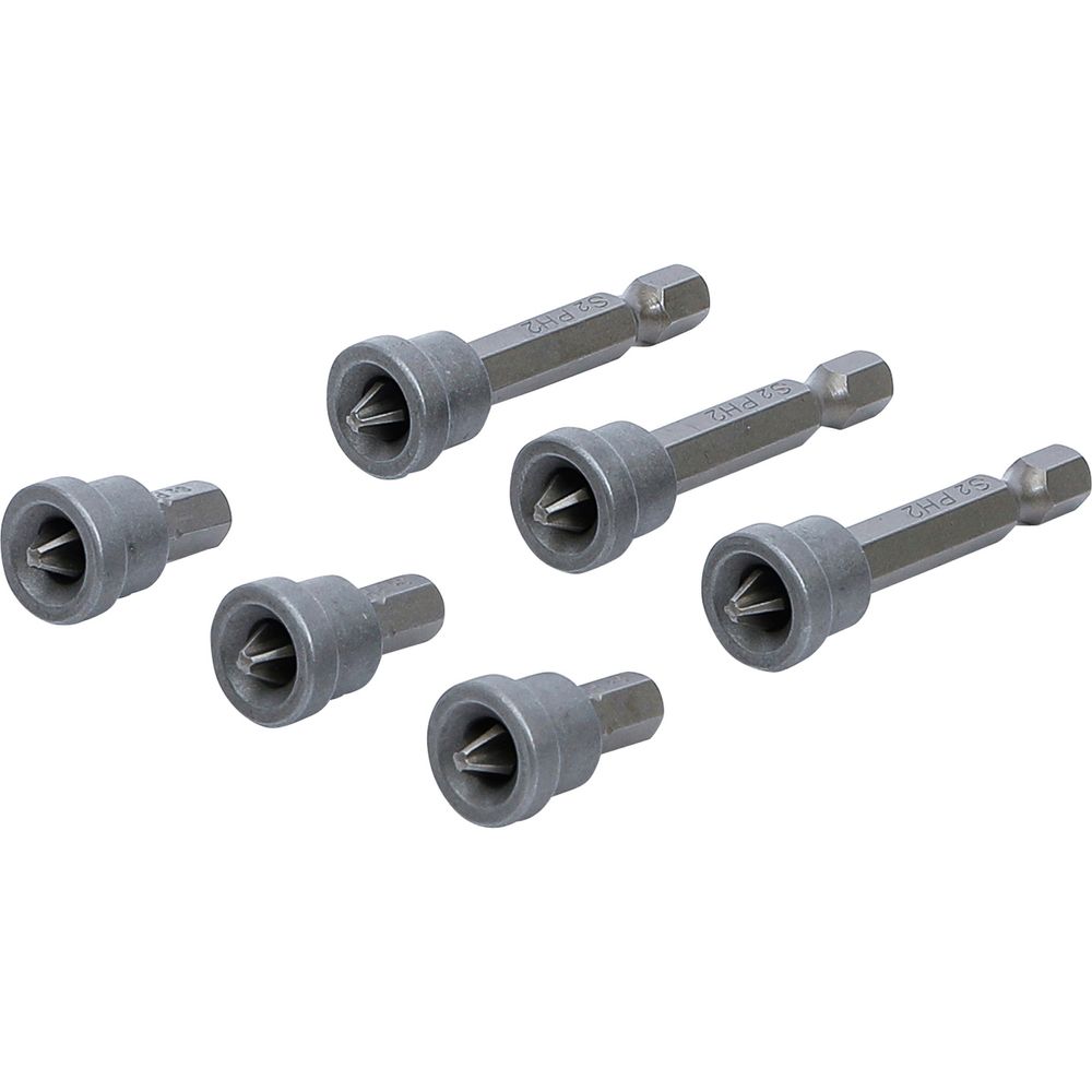 Bit-Set mit Tiefenanschlag für Gipskarton, 6,3mm (1/4") Aufnahme, Kreuzschlitz PH2, 6-tlg. Bit-Set mit Tiefenanschlag für Gipskarton, 6,3mm (1/4") Aufnahme, Kreuzschlitz PH2, 6-tlg.