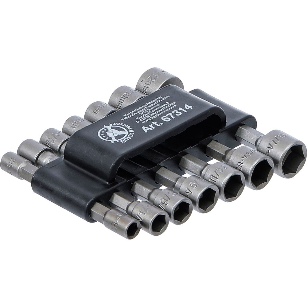 Steckschlüssel-Satz 6,3mm (1/4") metrisch + Zoll, 14-tlg. Steckschlüssel-Satz 6,3mm (1/4") metrisch + Zoll, 14-tlg.
