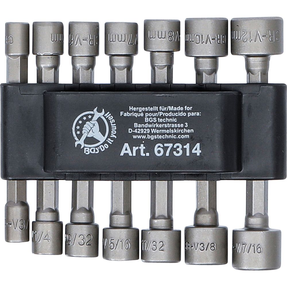 Steckschlüssel-Satz 6,3mm (1/4") metrisch + Zoll, 14-tlg. Steckschlüssel-Satz 6,3mm (1/4") metrisch + Zoll, 14-tlg.