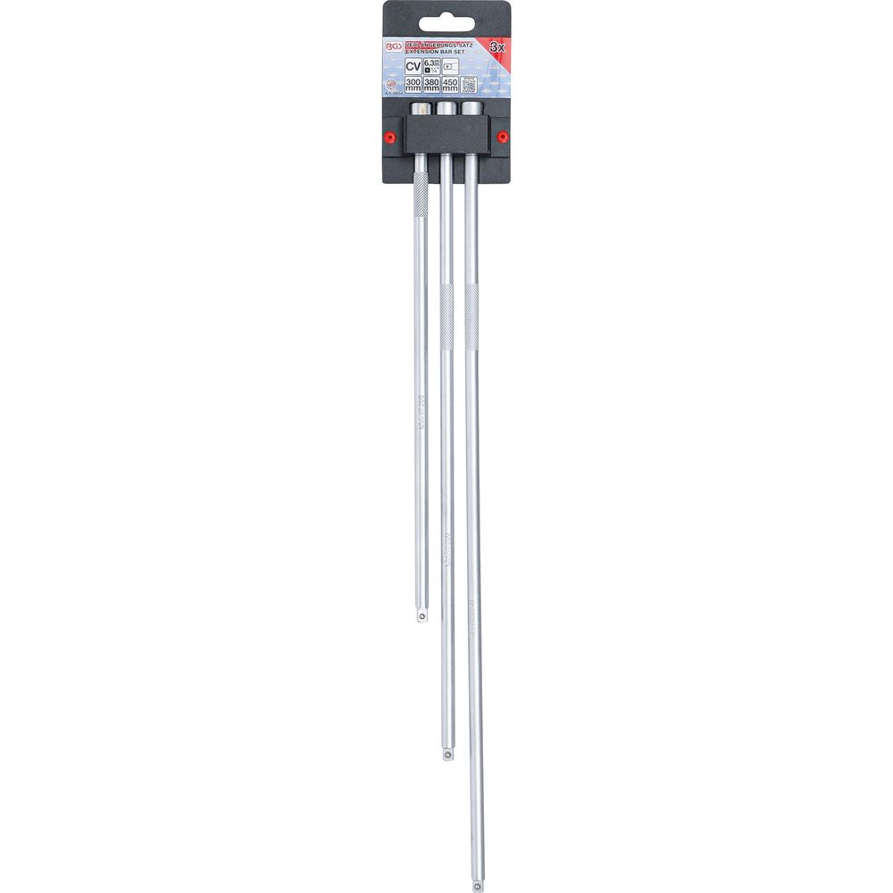 Extension bar set 6.3mm (1/4") 300/380/450mm, 3pcs Extension bar set 6.3mm (1/4") 300/380/450mm, 3pcs