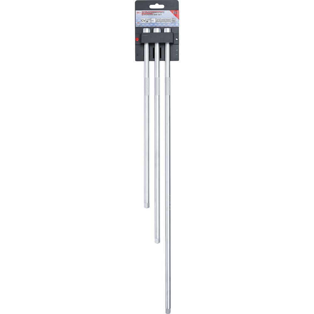Extension bar set 10mm (3/8") 375/450/600mm, 3pcs Extension bar set 10mm (3/8") 375/450/600mm, 3pcs