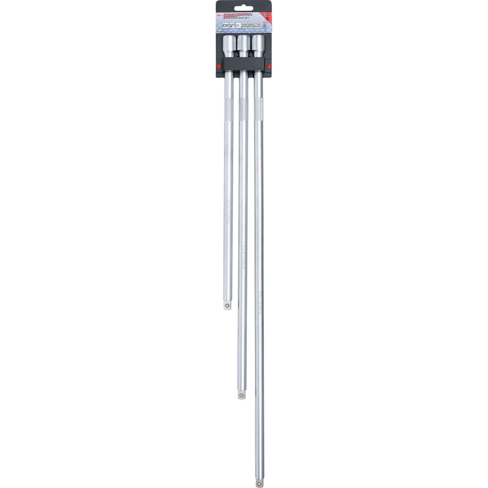 Extension bar set 12.5mm (1/2") 450/600/750mm, 3pcs Extension bar set 12.5mm (1/2") 450/600/750mm, 3pcs