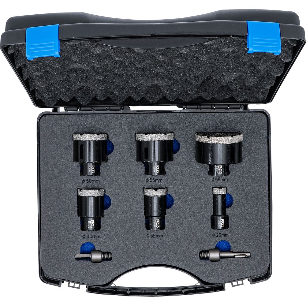 Diamond core drill bit set 20–68mm, 8pcs Diamond core drill bit set 20–68mm, 8pcs