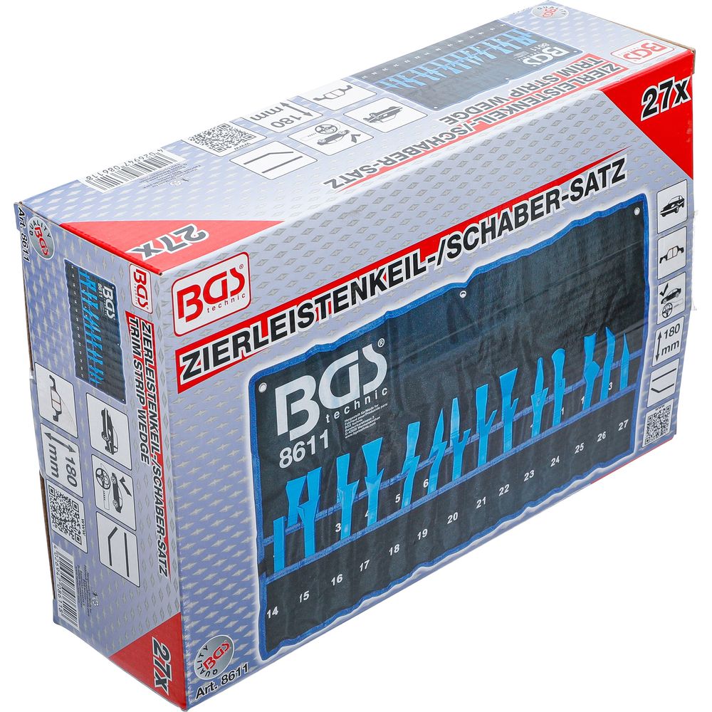 Trim Strip Wedge / Scraper Set, 27 pcs. Trim Strip Wedge / Scraper Set, 27 pcs.