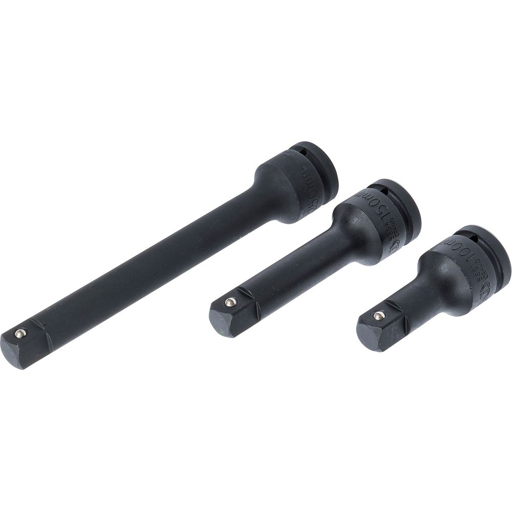 Impact Extension Bar Set, external/internal square 20 mm (3/4"), 3 pcs. Impact Extension Bar Set, external/internal square 20 mm (3/4"), 3 pcs.