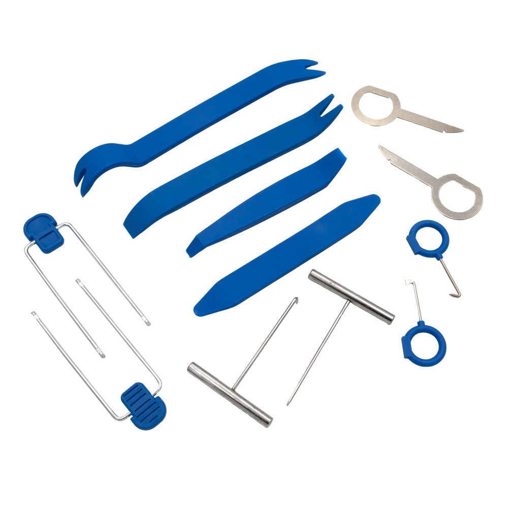 Panel clip, trim and radio removal tool set, 12pcs Panel clip, trim and radio removal tool set, 12pcs