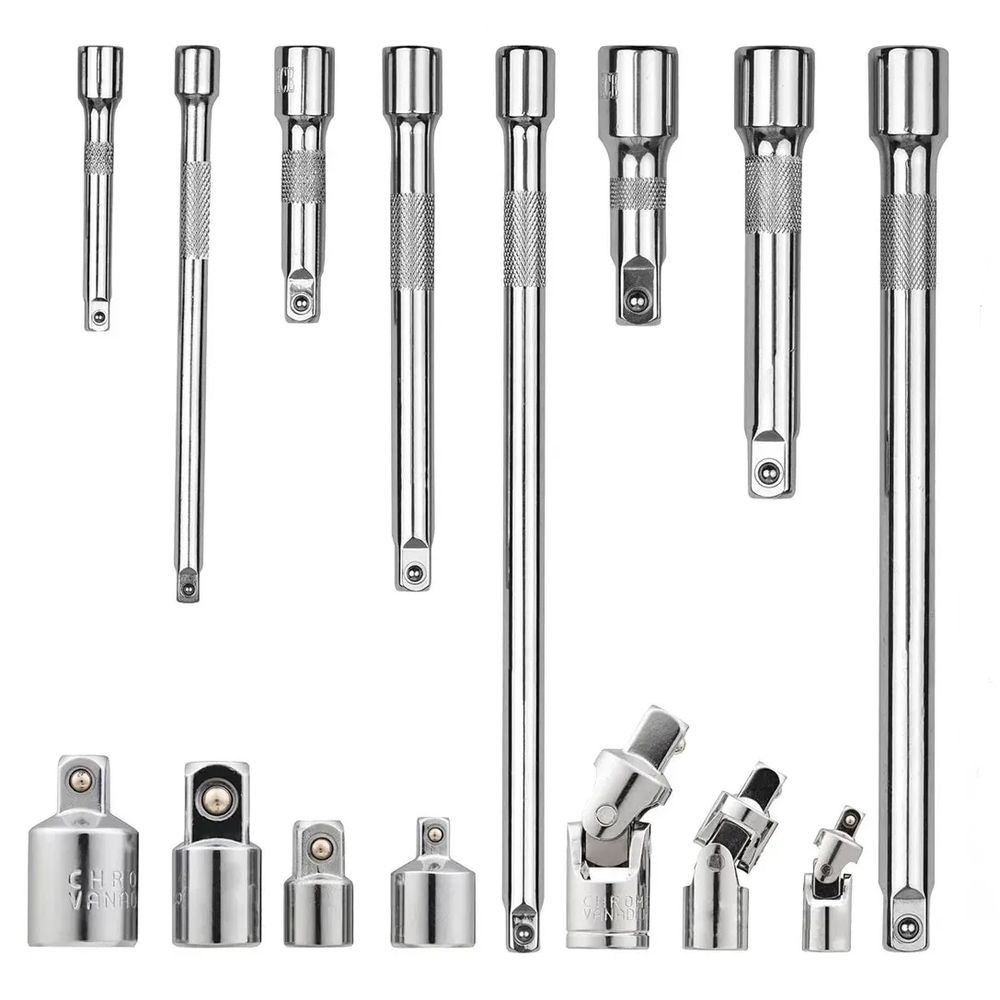 Extension bar and adapter set for bolt sockets Extension bar and adapter set for bolt sockets