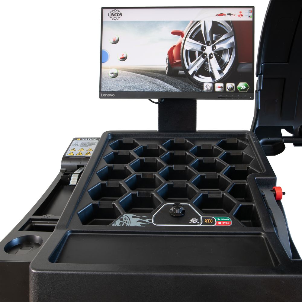Automatische Wuchtmaschine, IPS-Display, Ultraschallmessung, mehrsprachig, pneumatische Radspannung Automatische Wuchtmaschine, IPS-Display, Ultraschallmessung, mehrsprachig, pneumatische Radspannung