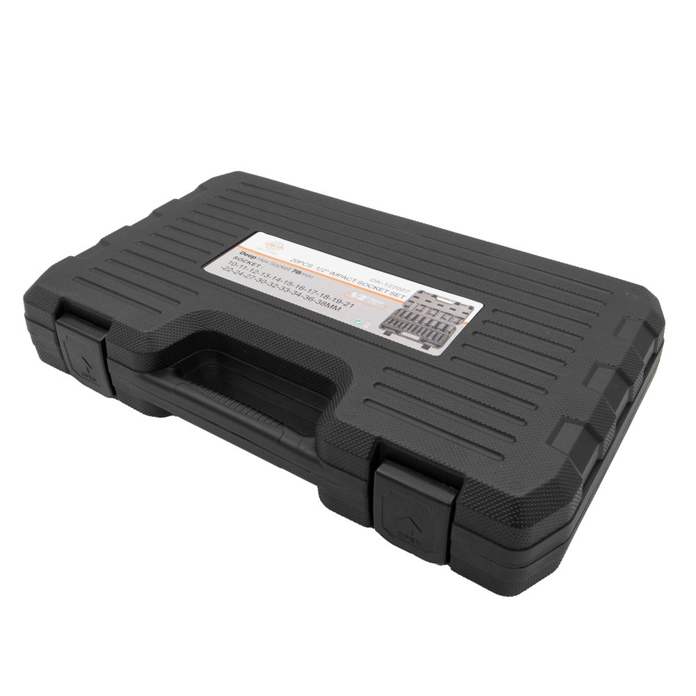 Impact socket set, 1/2" drive, 20pcs Impact socket set, 1/2" drive, 20pcs