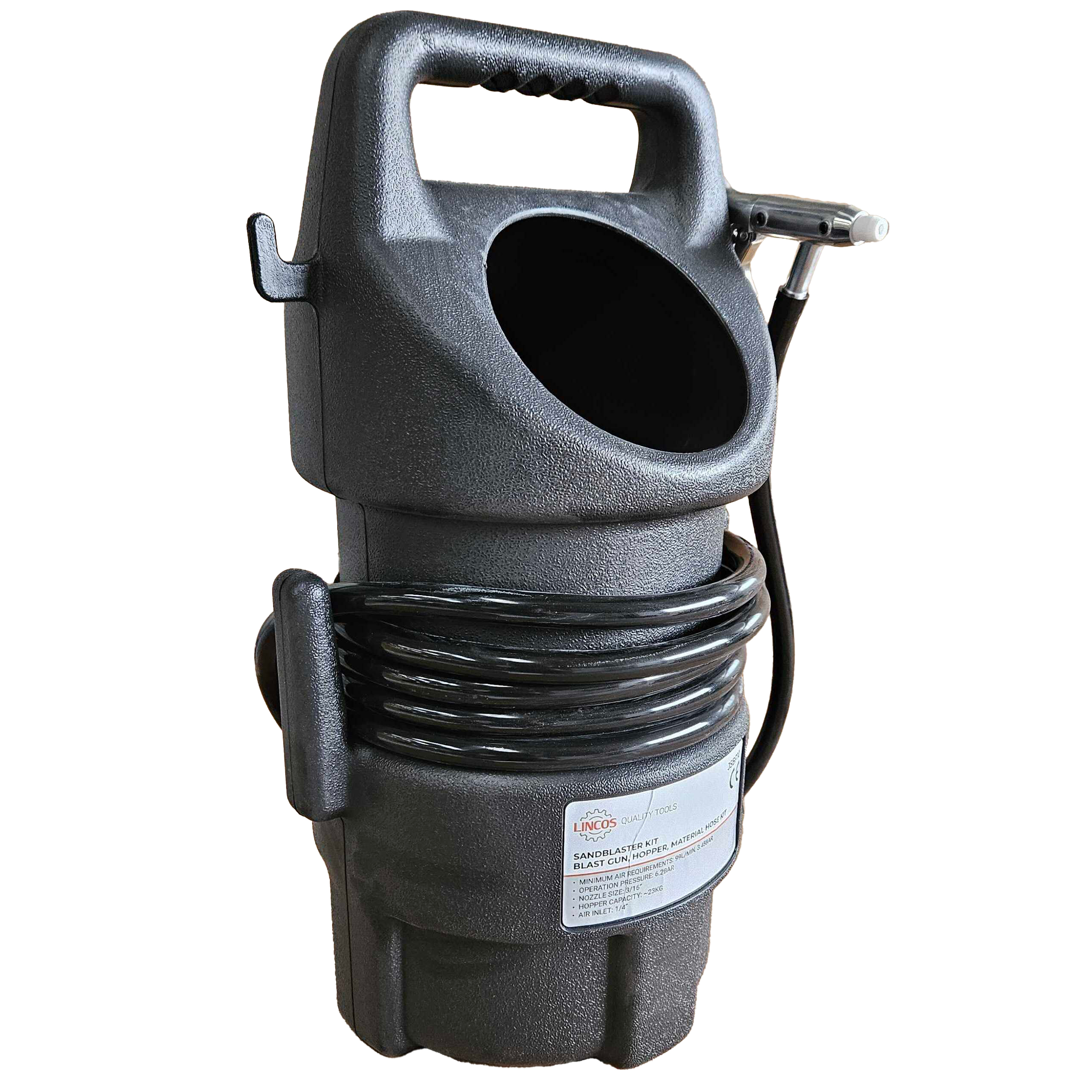 Prenosný pneumatický pieskovač 23 kg – 4,5 m hadica Prenosný pneumatický pieskovač 23 kg – 4,5 m hadica